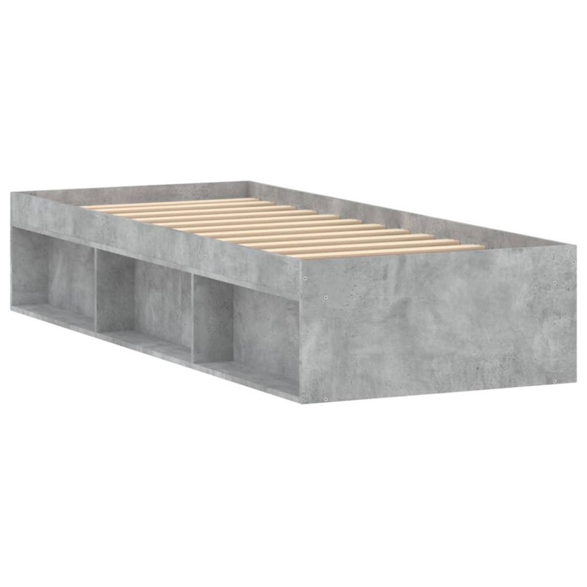 VIDAXL Cadre de lit sans matelas gris beton 75x190 cm