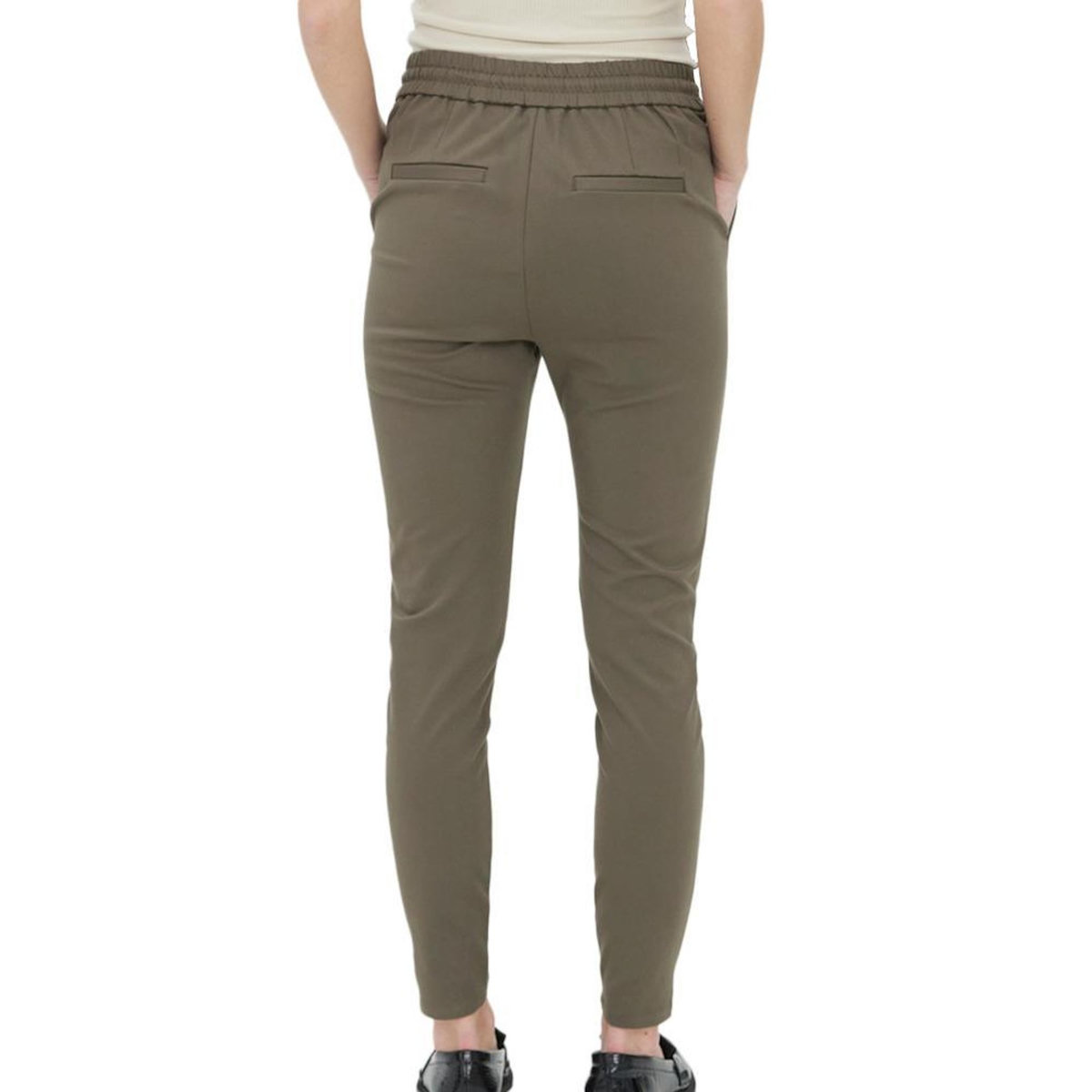 Vero Moda Pantalon Kaki Marron Femme Meva