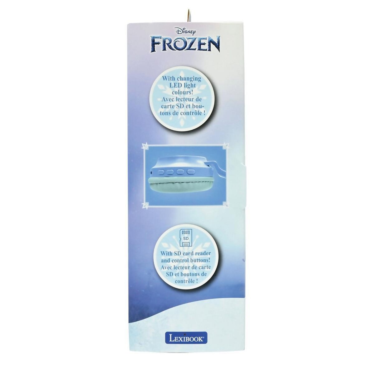 Lexibook Casque lumineux pliable Bluetooth et filaire La Reine des Neiges avec limitation du volume