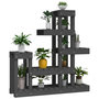 Voir la diapositive 4 : VIDAXL Support a plantes Gris 92x25x97 cm Bois massif de pin