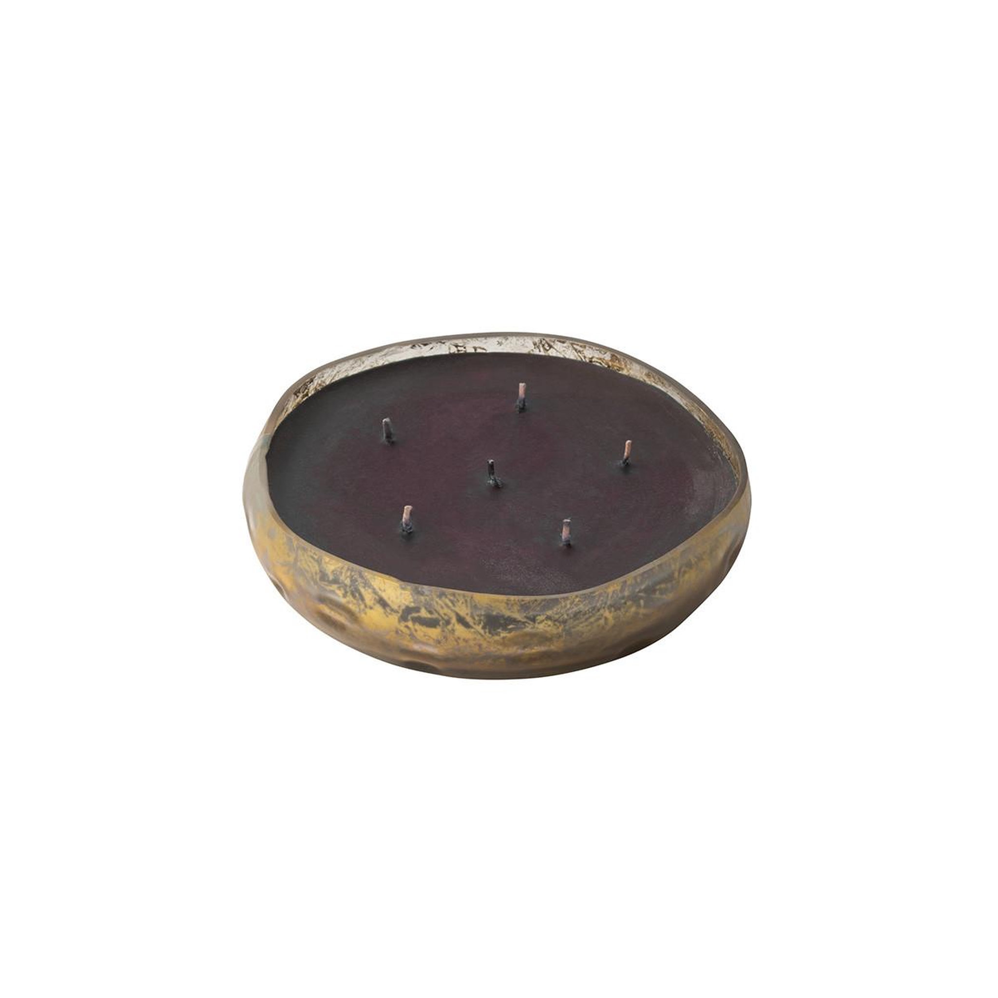 Voir la diapositive 3 : J-LINE Bougie parfumée ronde  m-chic  19cm oud & amber