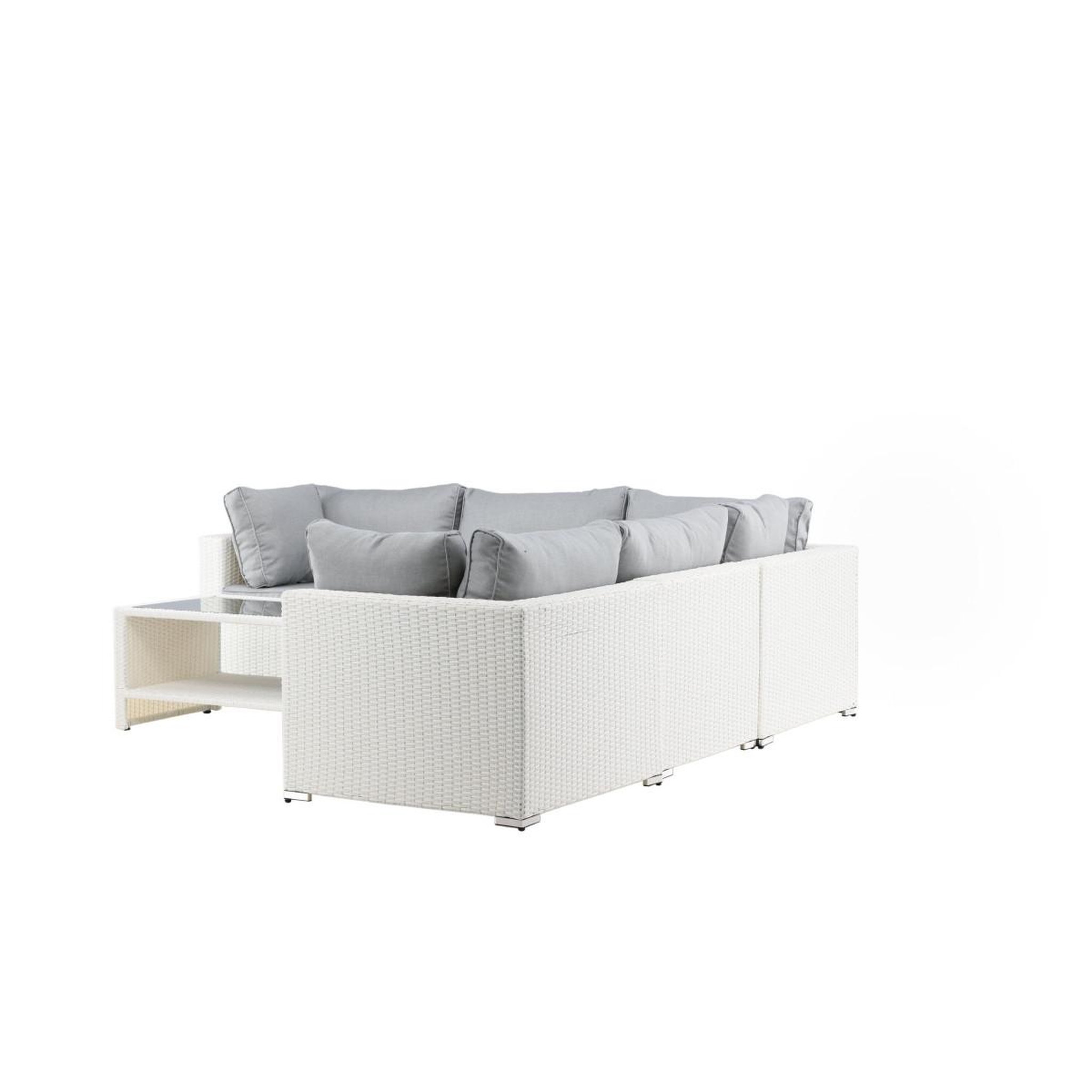 Voir la diapositive 4 : Paris Prix Salon d'angle de jardin  amazona  249cm blanc