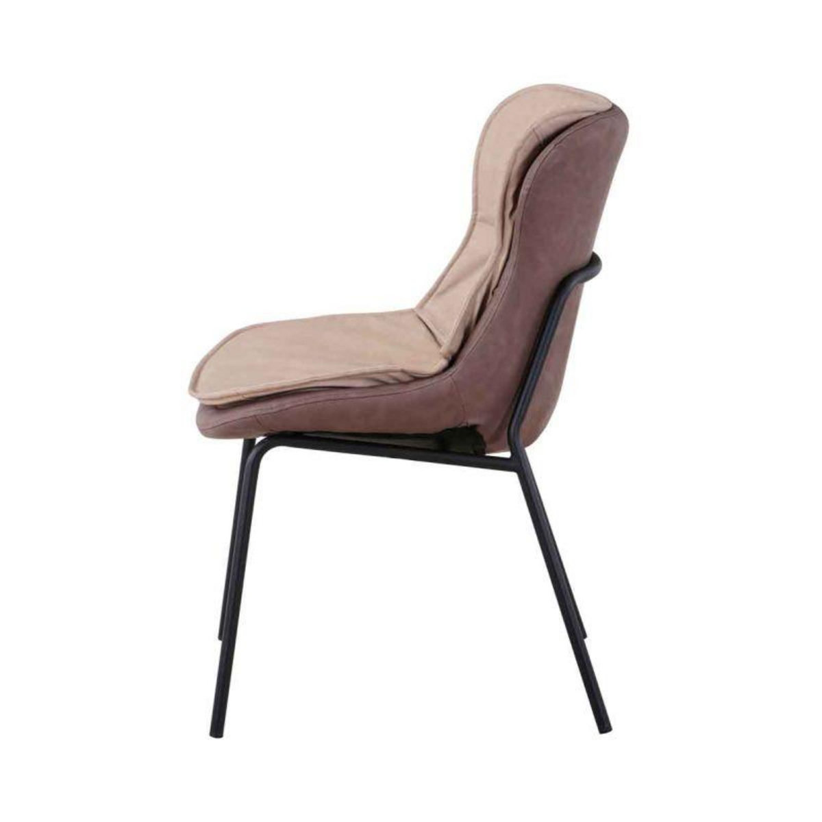 Paris Prix Chaise Design  Brady  84cm Beige & Marron
