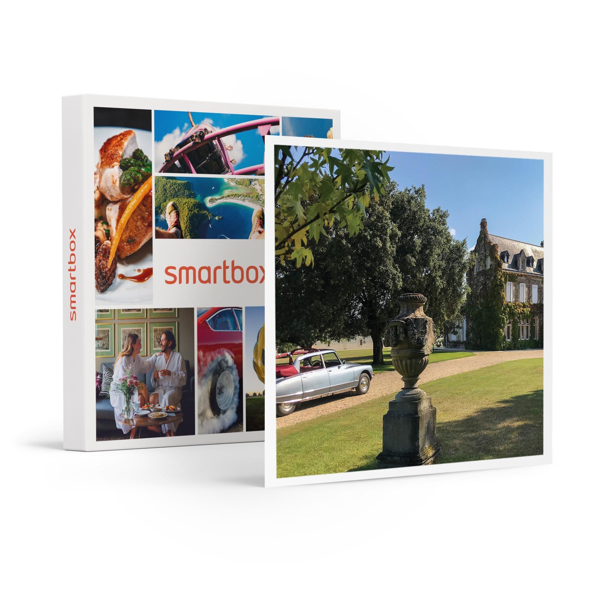Voir la diapositive 1 : Smartbox Visite du Médoc, vignobles et châteaux, en DS présidentielle avec chauffeur privé (4h) - Coffret Cadeau Multi-thèmes