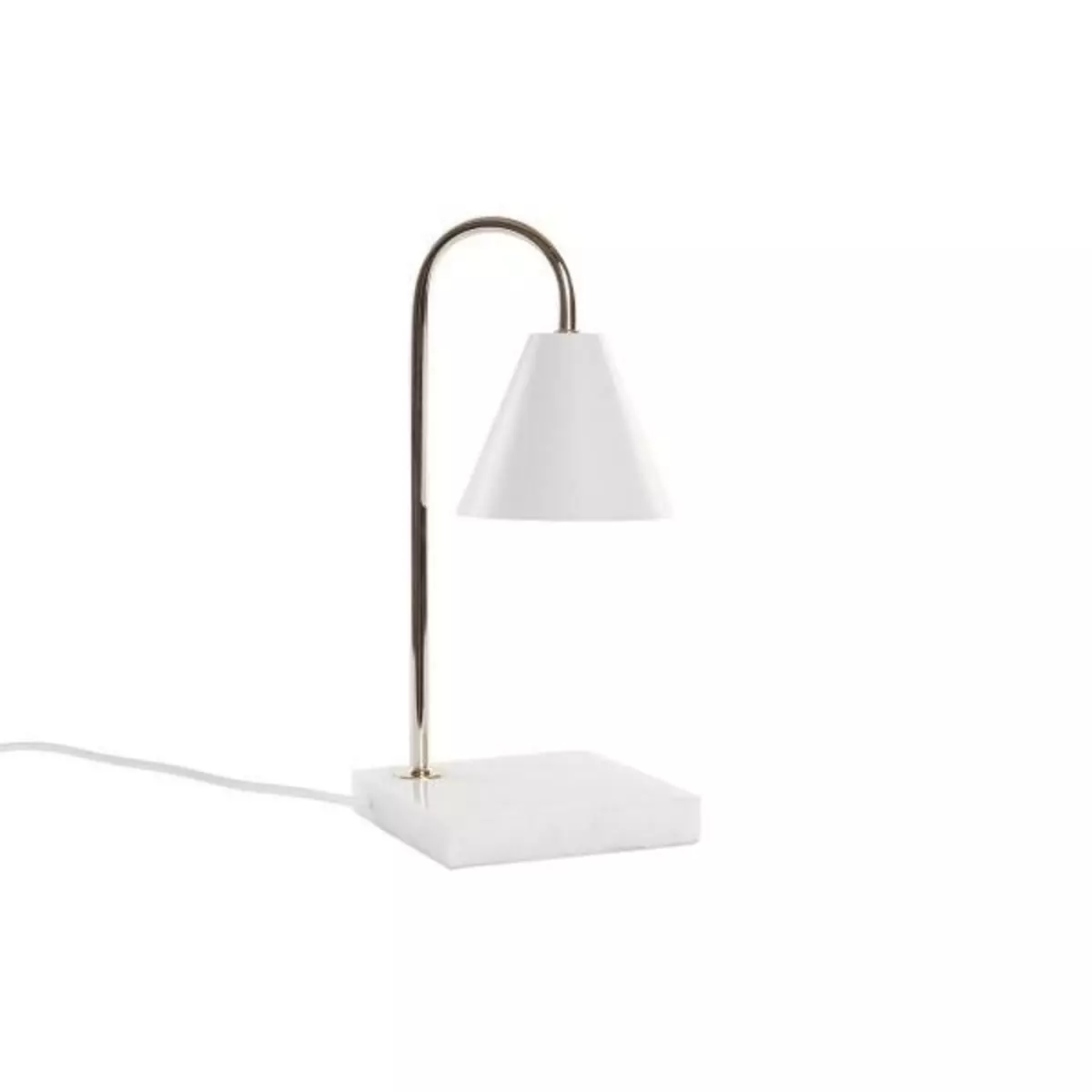 MARKET24 Lampe de bureau DKD Home Decor Doré Blanc (15 x 15 x 33 cm)