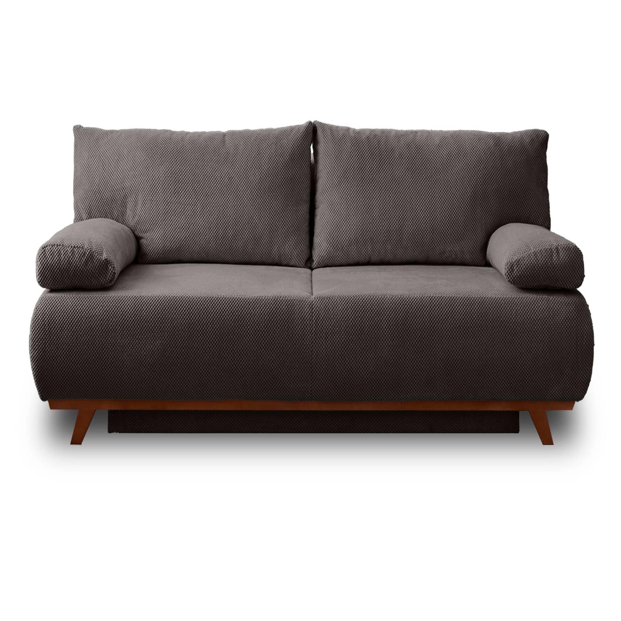 Voir la diapositive 1 : BEST MOBILIER Cristal - canapé 3 places - convertible avec coffre - en velours texturé