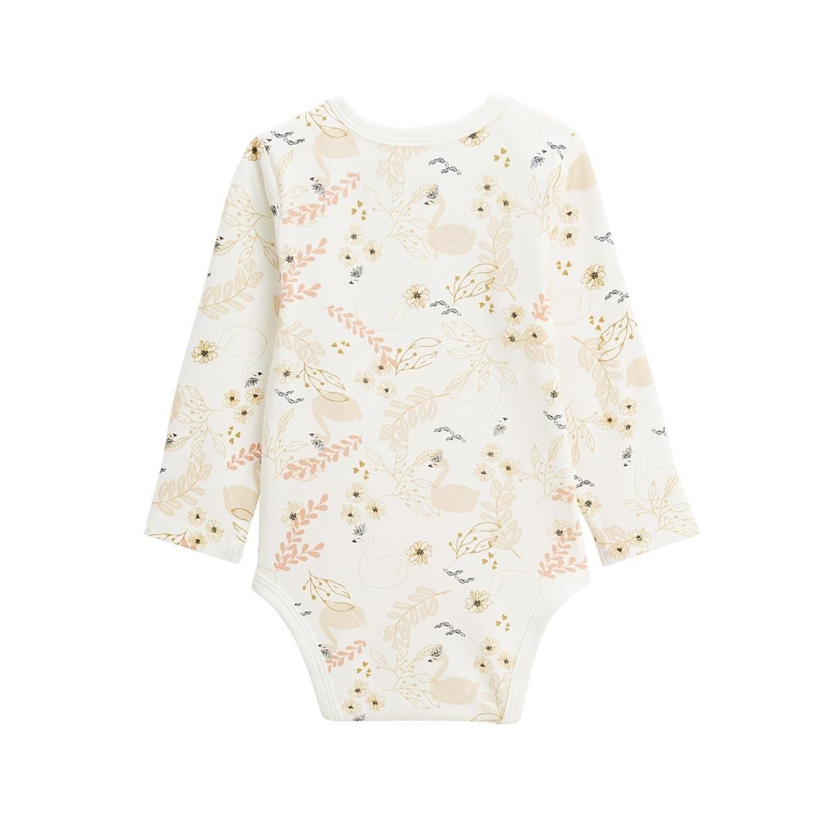 Petit Béguin Lot de 2 bodies bébé manches longues Swan