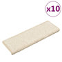 Voir la diapositive 2 : VIDAXL Tapis d'escalier 10 pcs 65x21x4 cm Blanc
