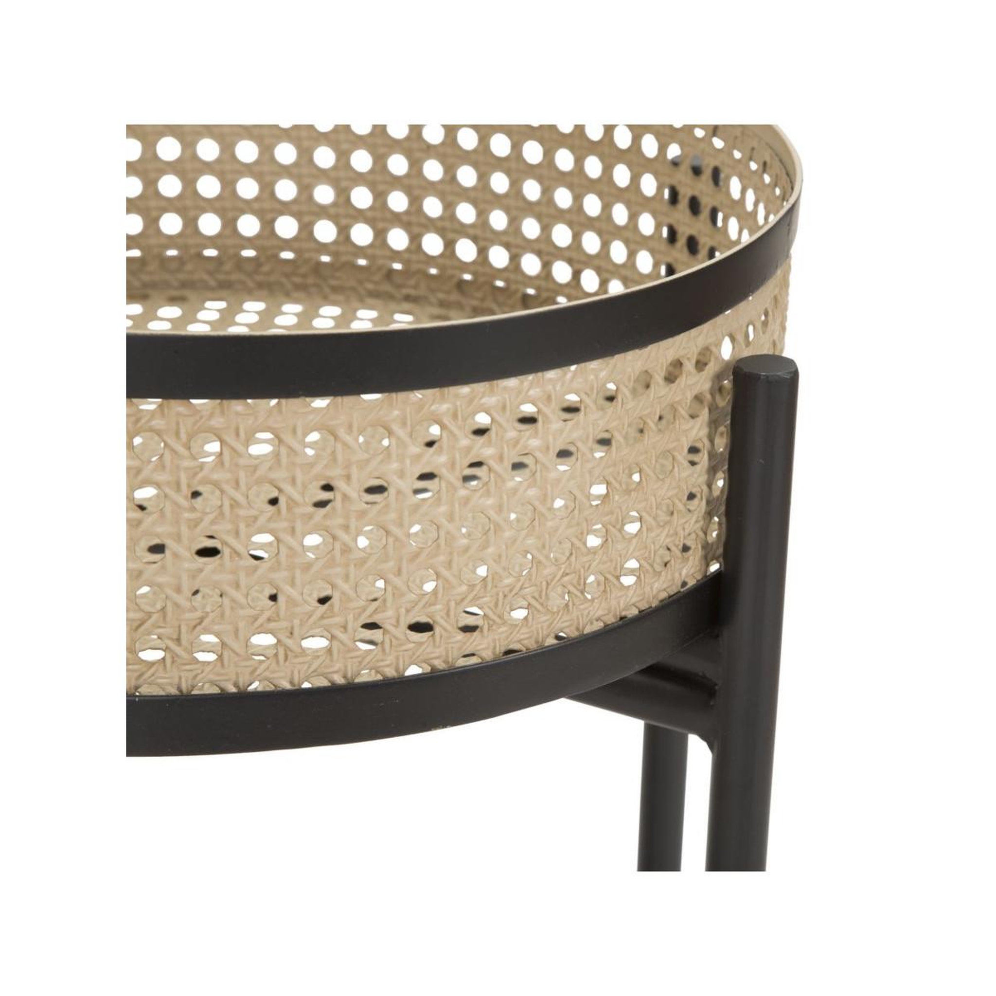 Voir la diapositive 5 : Paris Prix Lot de 2 tables d'appoint  fuji  50cm noir & naturel
