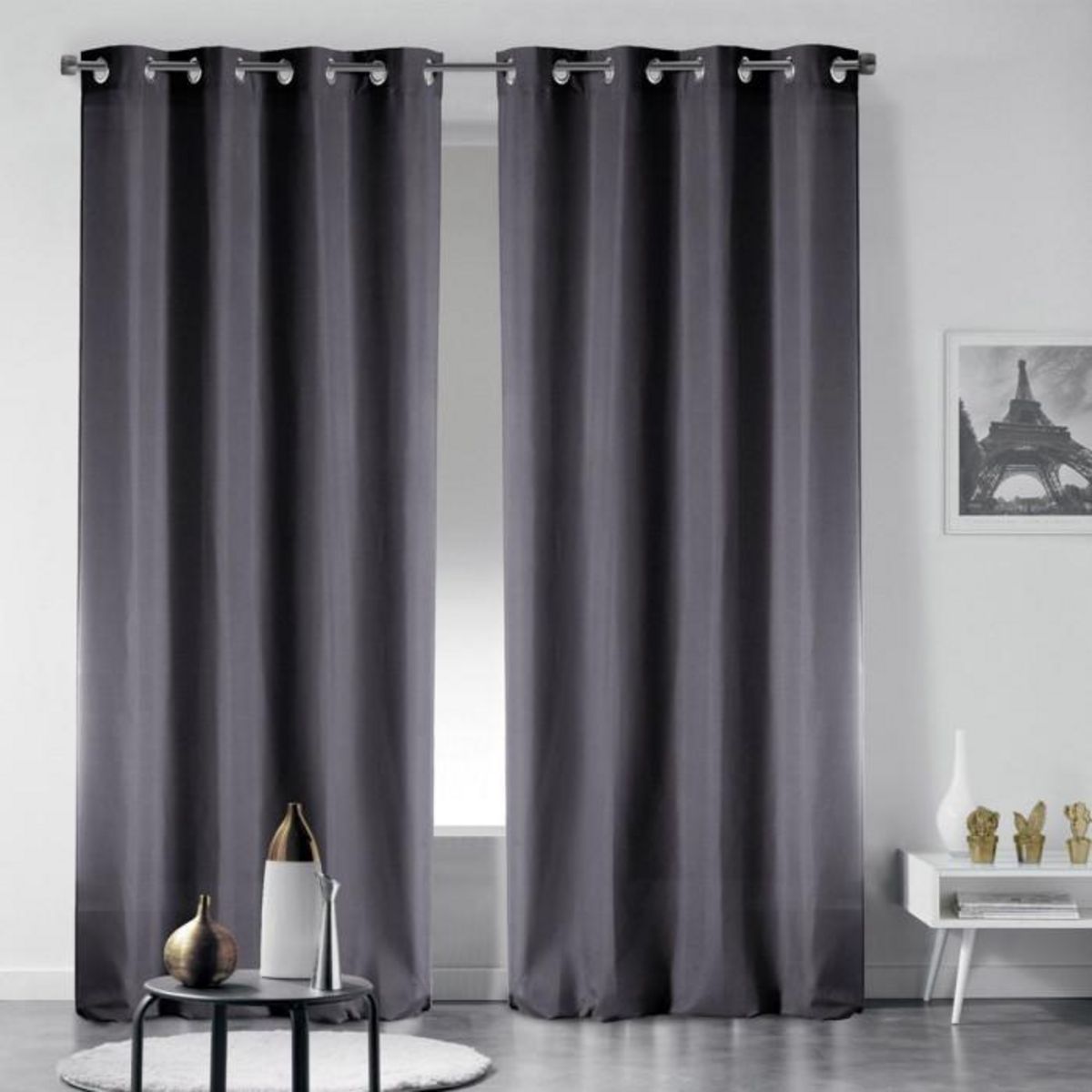 Paris Prix Rideau Occultant  Noche  135x240cm Gris Ardoise