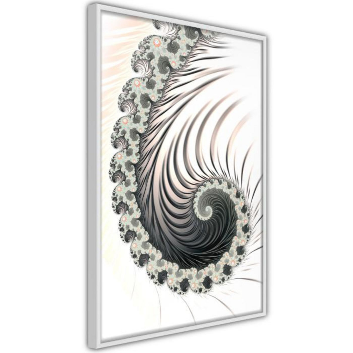 Paris Prix Affiche Murale Encadrée  Fractal Spiral Positive