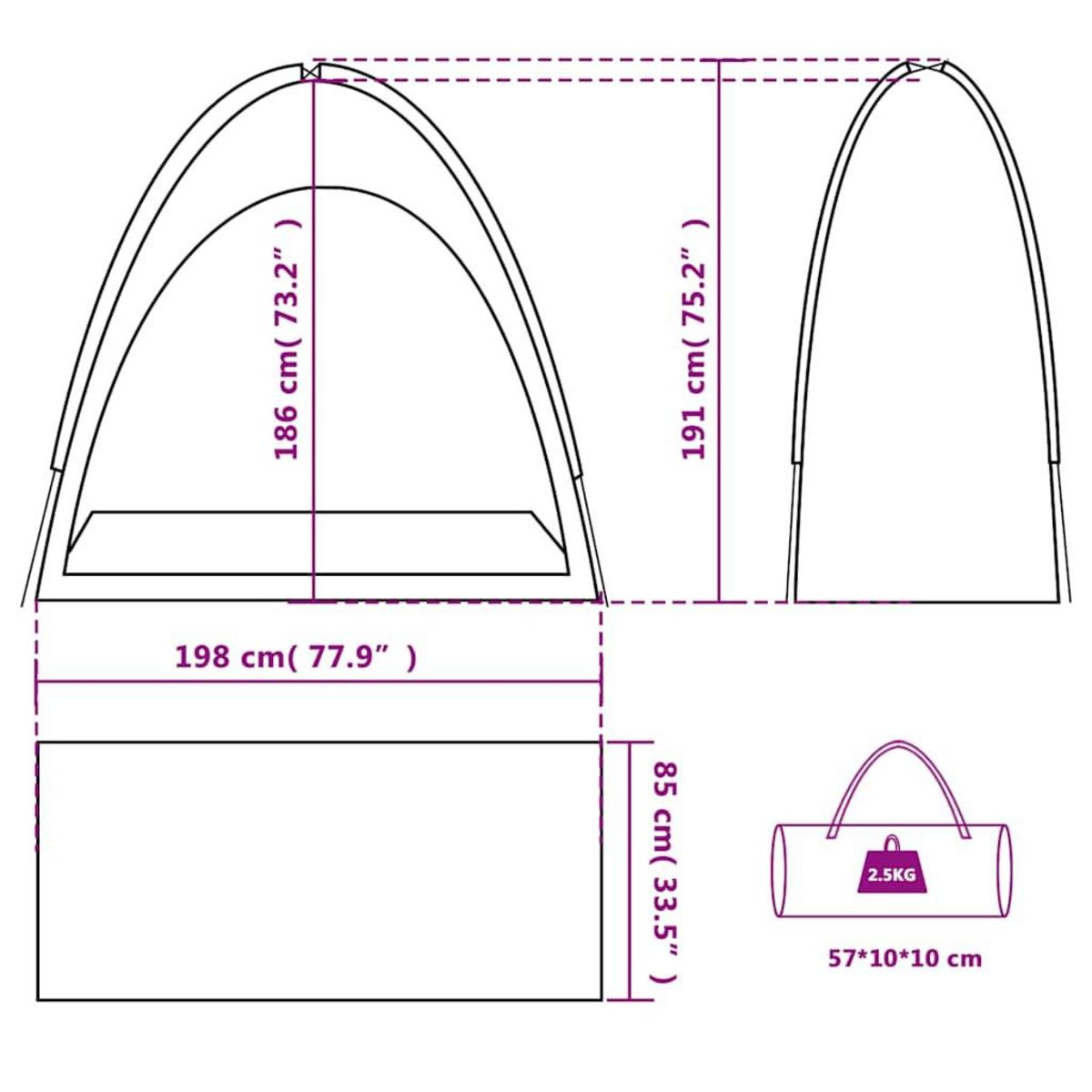VIDAXL Tente de rangement vert impermeable
