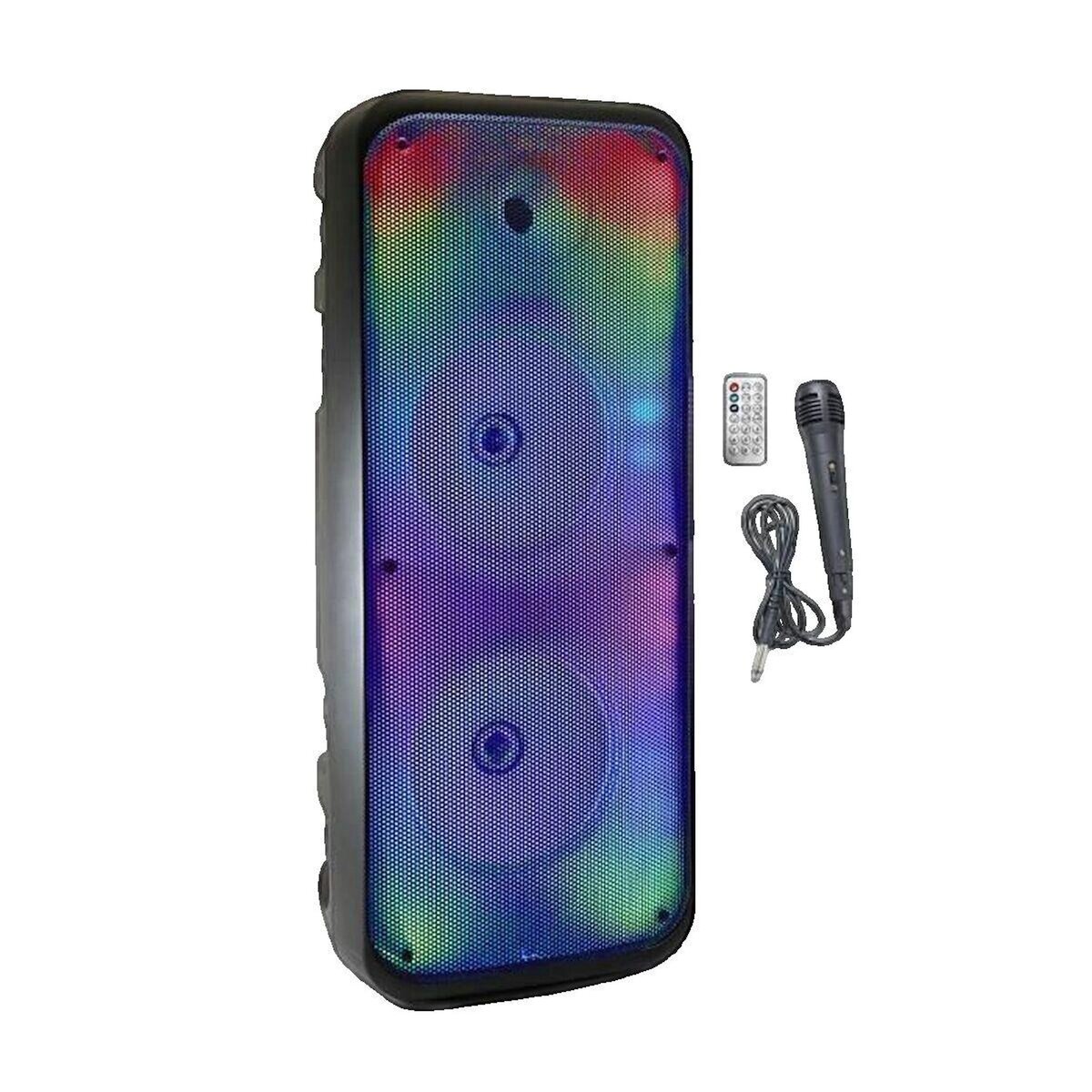 Inovalley Enceinte portable Bluetooth inovalley KA25-FIRE Noire lumineuse