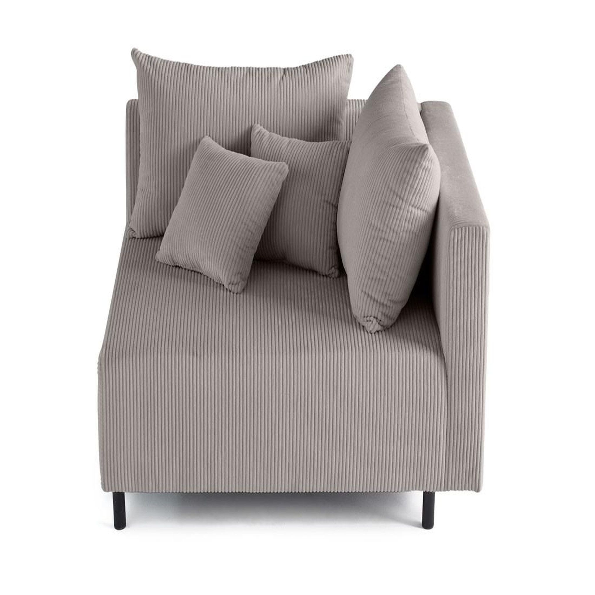 Voir la diapositive 3 : LISA DESIGN Edinburg - module d'assise d'angle droit - en velours côtelé