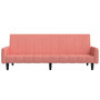 Voir la diapositive 5 : VIDAXL Canape-lit a 2 places rose velours