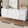 Voir la diapositive 4 : MERAX Buffet 4 porte(s) 0 tiroir(s) - 160 cm blanc mdf