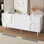 Voir la diapositive 4 : MERAX Buffet 4 porte(s) 0 tiroir(s) - 160 cm blanc mdf