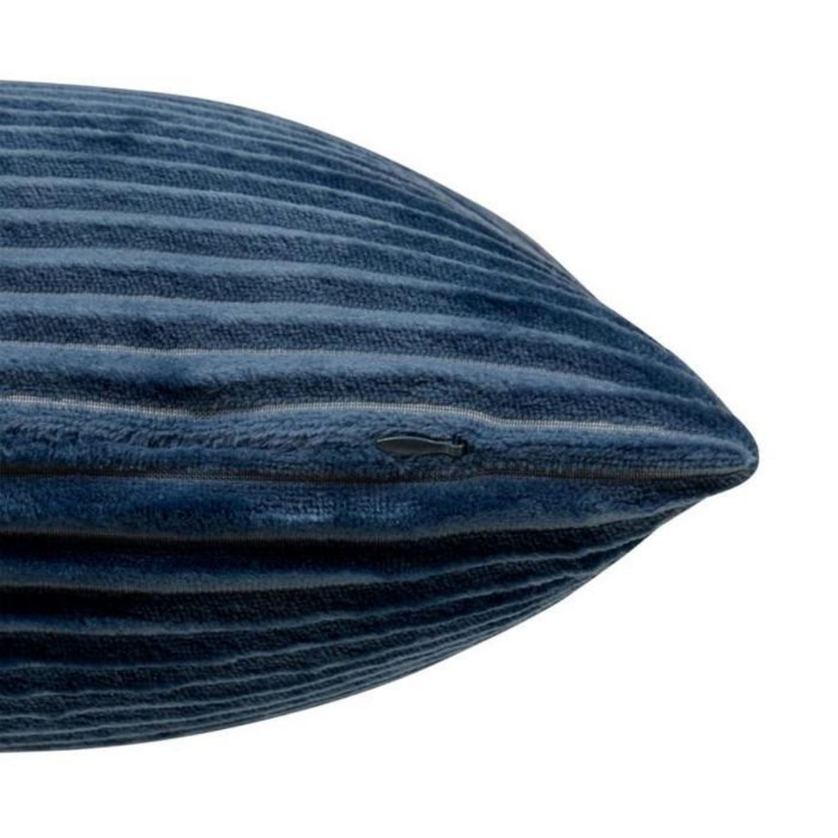 ATMOSPHERA Coussin en Velours Côtelé  Arum  38x38cm Bleu Encre