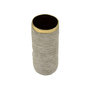Voir la diapositive 2 : Paris Prix Vase Design en Céramique  Lima  31cm Gris & Or