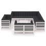 Voir la diapositive 3 : VIDAXL Salon de jardin 12 pcs avec coussins Blanc Bois de pin massif