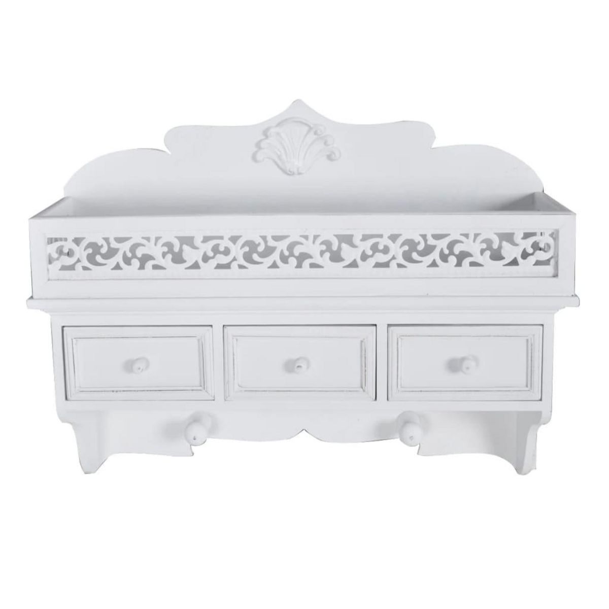 VIDAXL Etagere murale avec 3 tiroirs 2 crochets