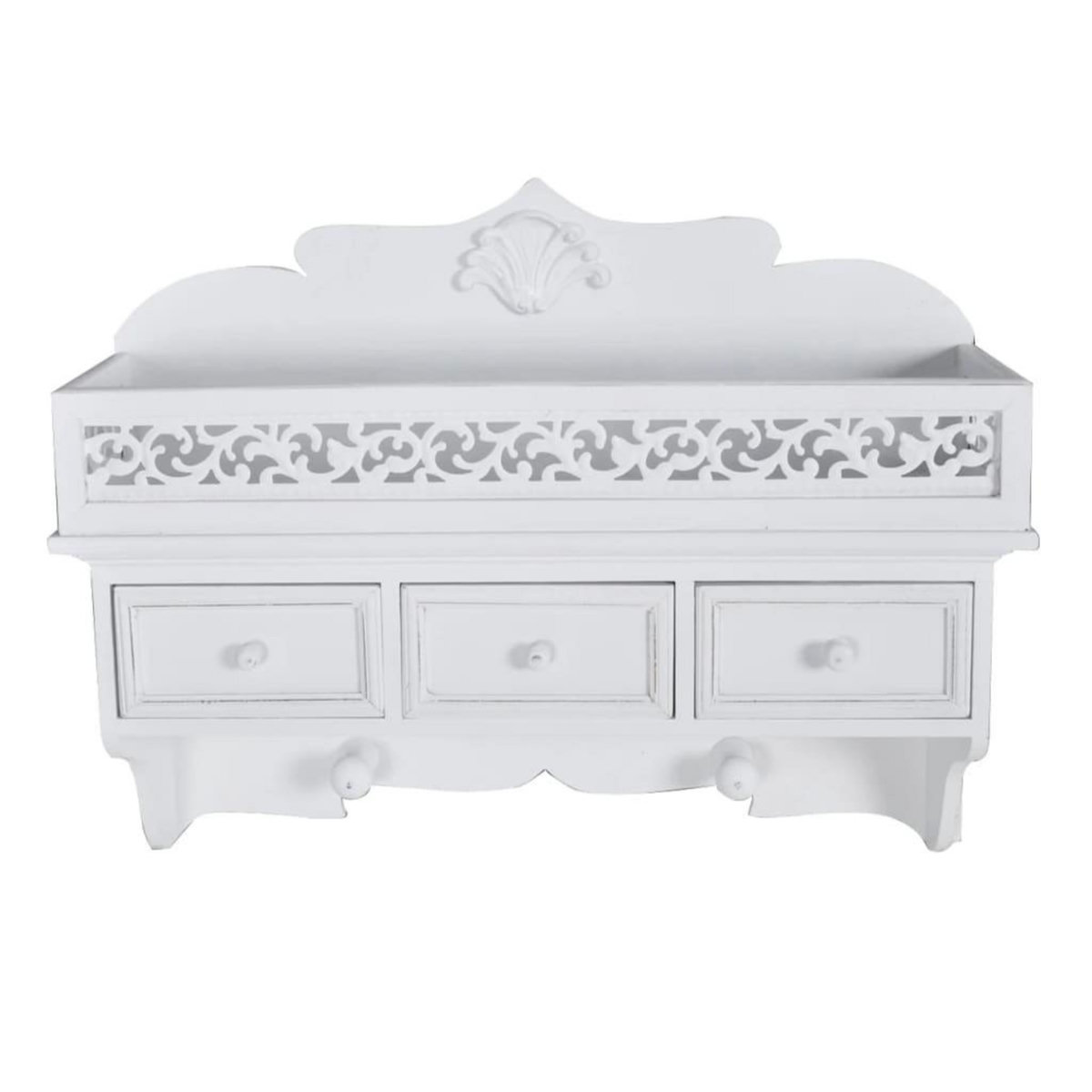 VIDAXL Etagere murale avec 3 tiroirs 2 crochets