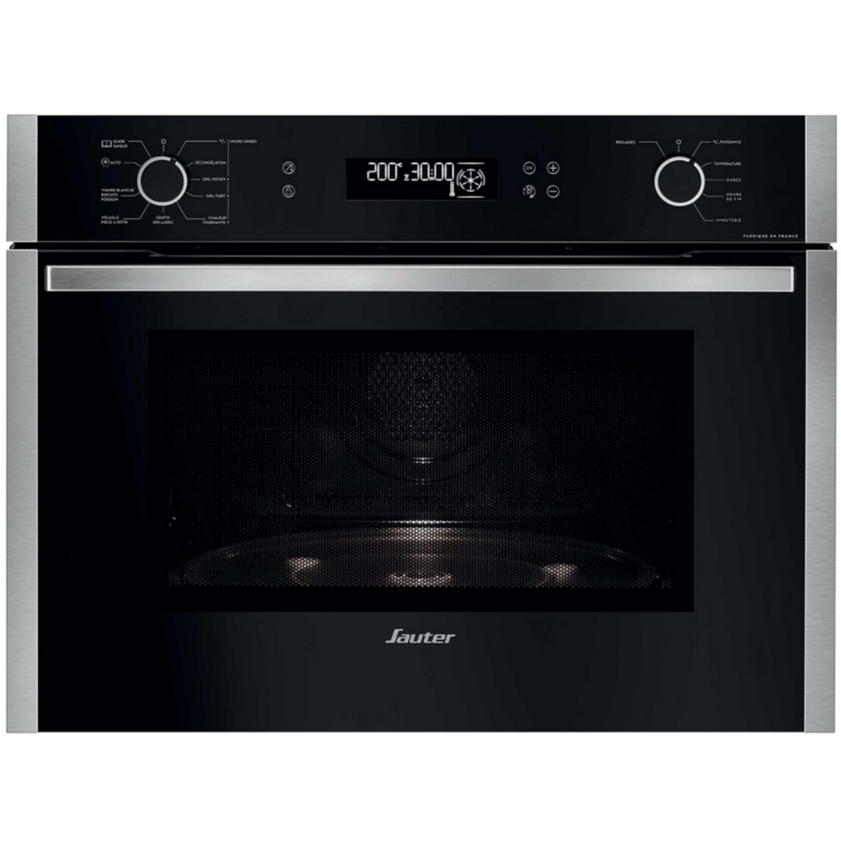 Sauter Micro-ondes encastrable 40l 1000w - skc6302lx