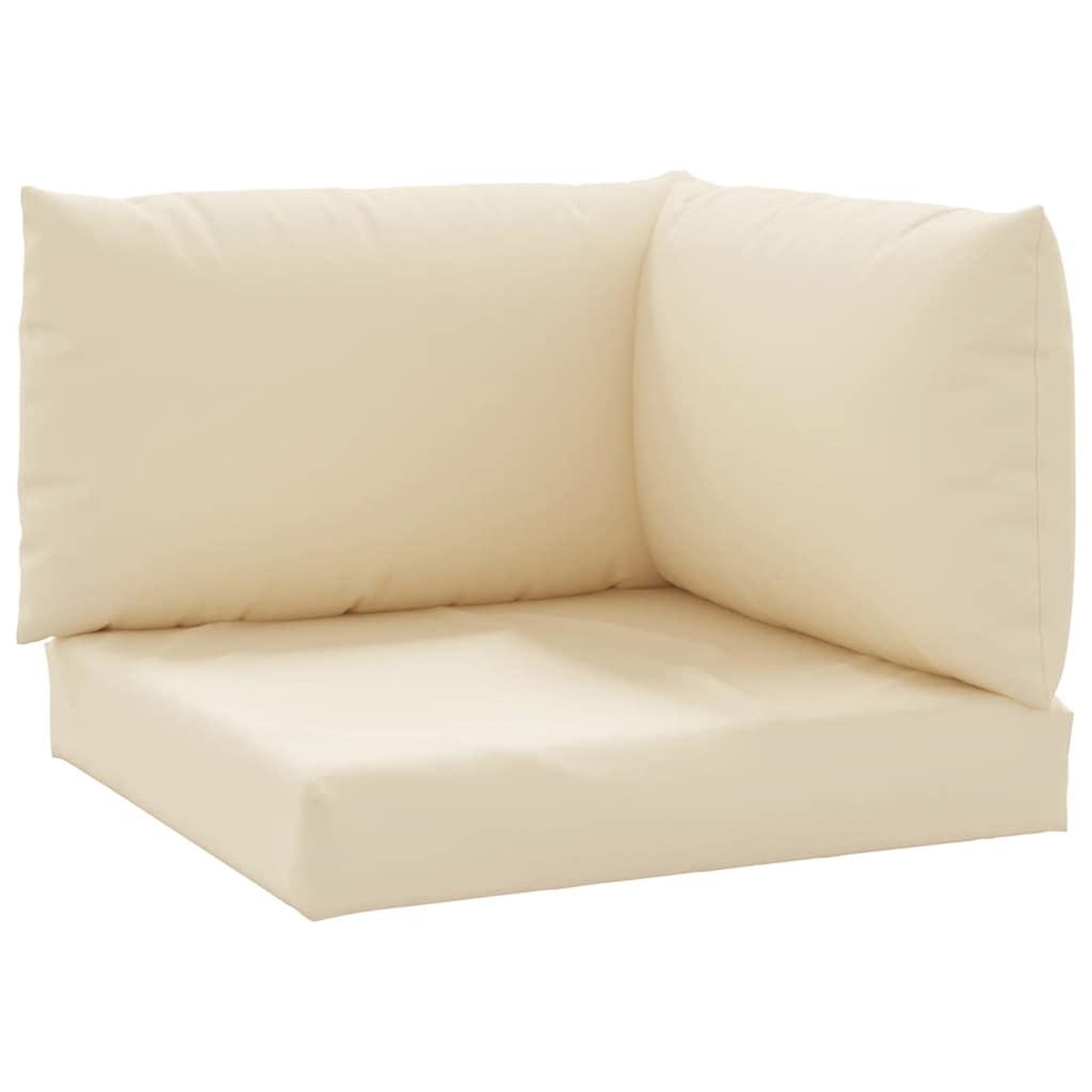 Voir la diapositive 2 : VIDAXL Coussins de palette lot de 3 beige tissu oxford