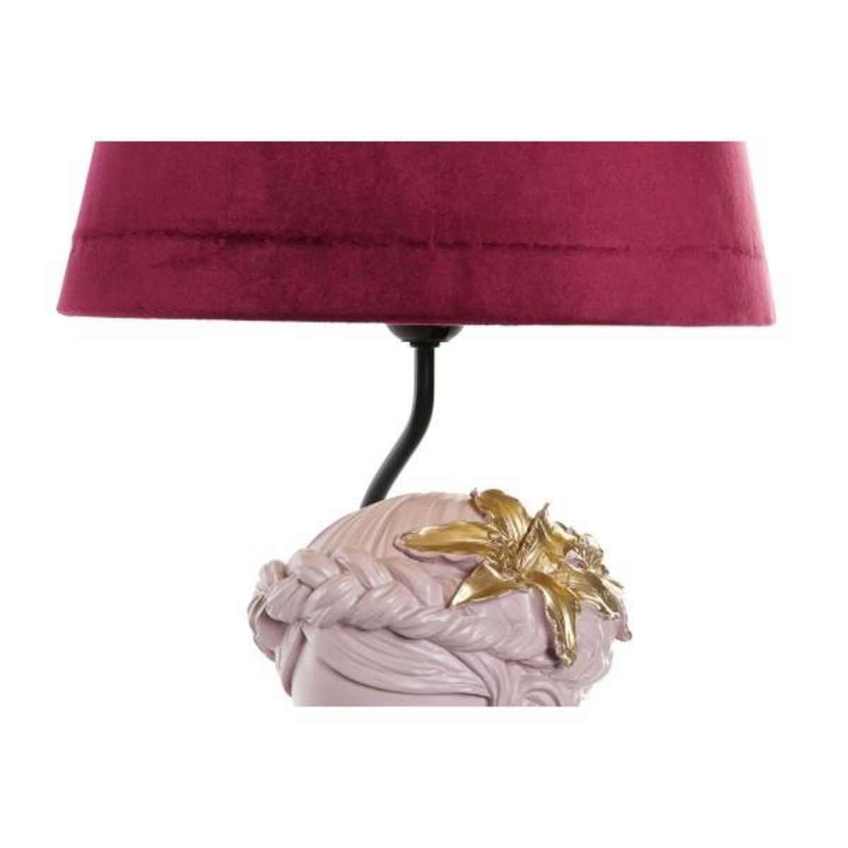MARKET24 Lampe de bureau DKD Home Decor Rouge Résine Rose clair 220 V 50 W 30 x 30 x 49 cm (2 Unités)