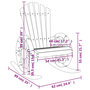 Voir la diapositive 6 : VIDAXL Chaise a bascule Adirondack bois de sapin massif