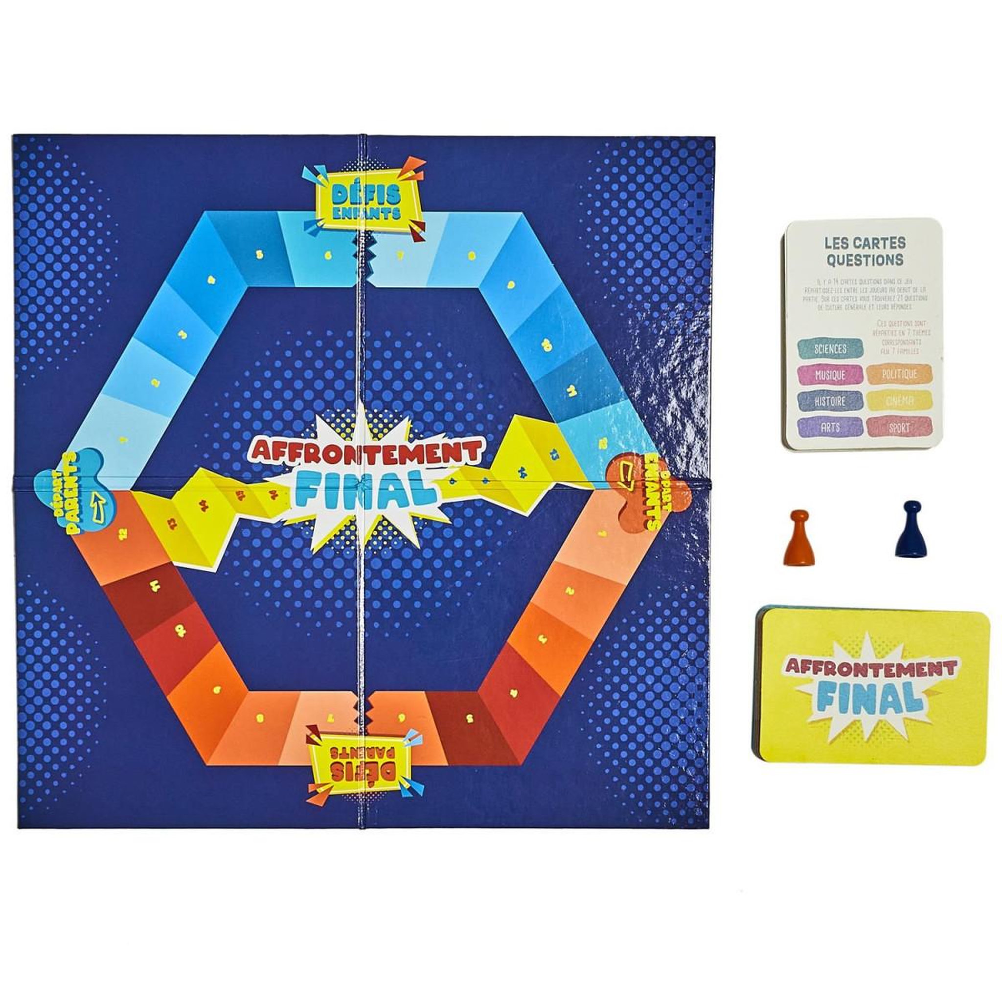 Voir la diapositive 2 : Jeux 2 momes Jeu des Défis  Parents vs Enfants  30cm Multicolore