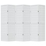 Voir la diapositive 4 : VIDAXL Cloison de separation 6 panneaux blanc bois de paulownia massif