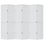 Voir la diapositive 4 : VIDAXL Cloison de separation 6 panneaux blanc bois de paulownia massif