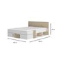 Voir la diapositive 4 : DIAGONE DIAGONE Lit adulte avec tiroirs de rangement - Chene et blanc - 140 x 190 - SWIVEL