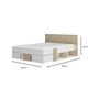 Voir la diapositive 4 : DIAGONE DIAGONE Lit adulte avec tiroirs de rangement - Chene et blanc - 140 x 190 - SWIVEL