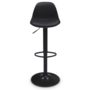 Voir la diapositive 3 : ID MARKET Lot de 4 tabourets de bar KARL design noir pied noir