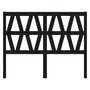 Voir la diapositive 3 : VIDAXL Tete de lit Noir 146x4x100 cm Bois massif de pin