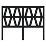 Voir la diapositive 3 : VIDAXL Tete de lit Noir 146x4x100 cm Bois massif de pin