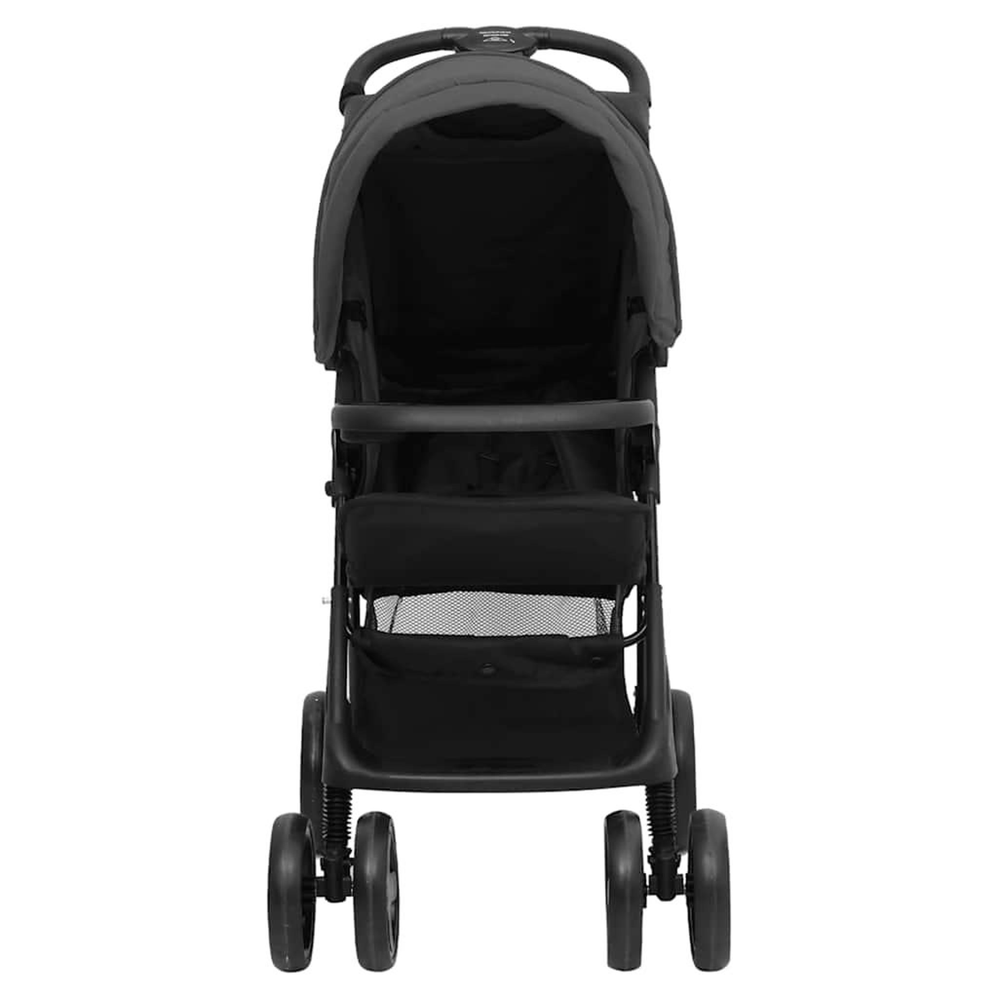 Voir la diapositive 4 : VIDAXL Poussette pour bebe 3-en-1 Gris fonce et noir Acier