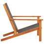 VIDAXL Chaise de jardin Noir Bois d'eucalyptus solide et textilene