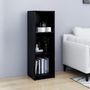 Voir la diapositive 3 : VIDAXL Bibliotheque/Separateur de piece Noir 36x33x110 cm Pin massif