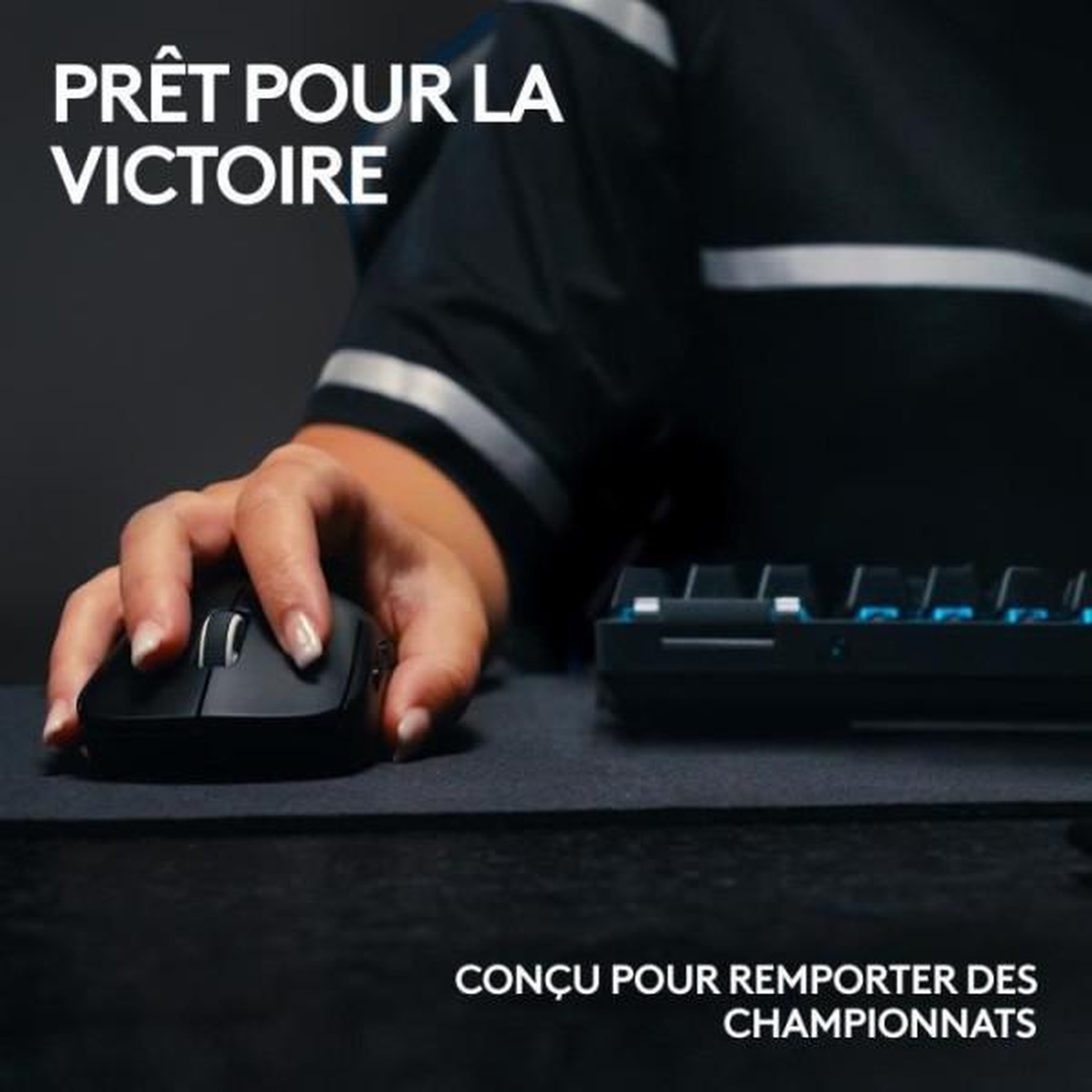 Voir la diapositive 6 : Logitech Clavier gamer sans fil pro x lightspeed  tkl tactile noir