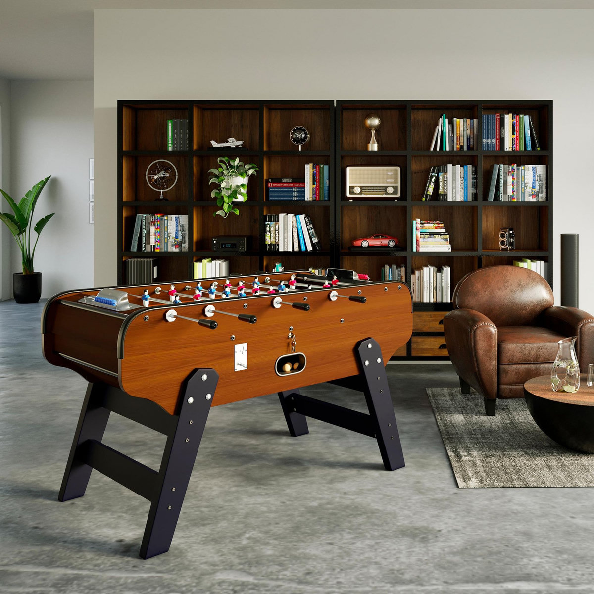 MISTER BABYFOOT Baby foot avec monnayeur en bois clair - Bistrot