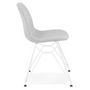 Voir la diapositive 3 : Paris Prix Chaise Design en Tissu  Quebec  83cm Gris & Blanc