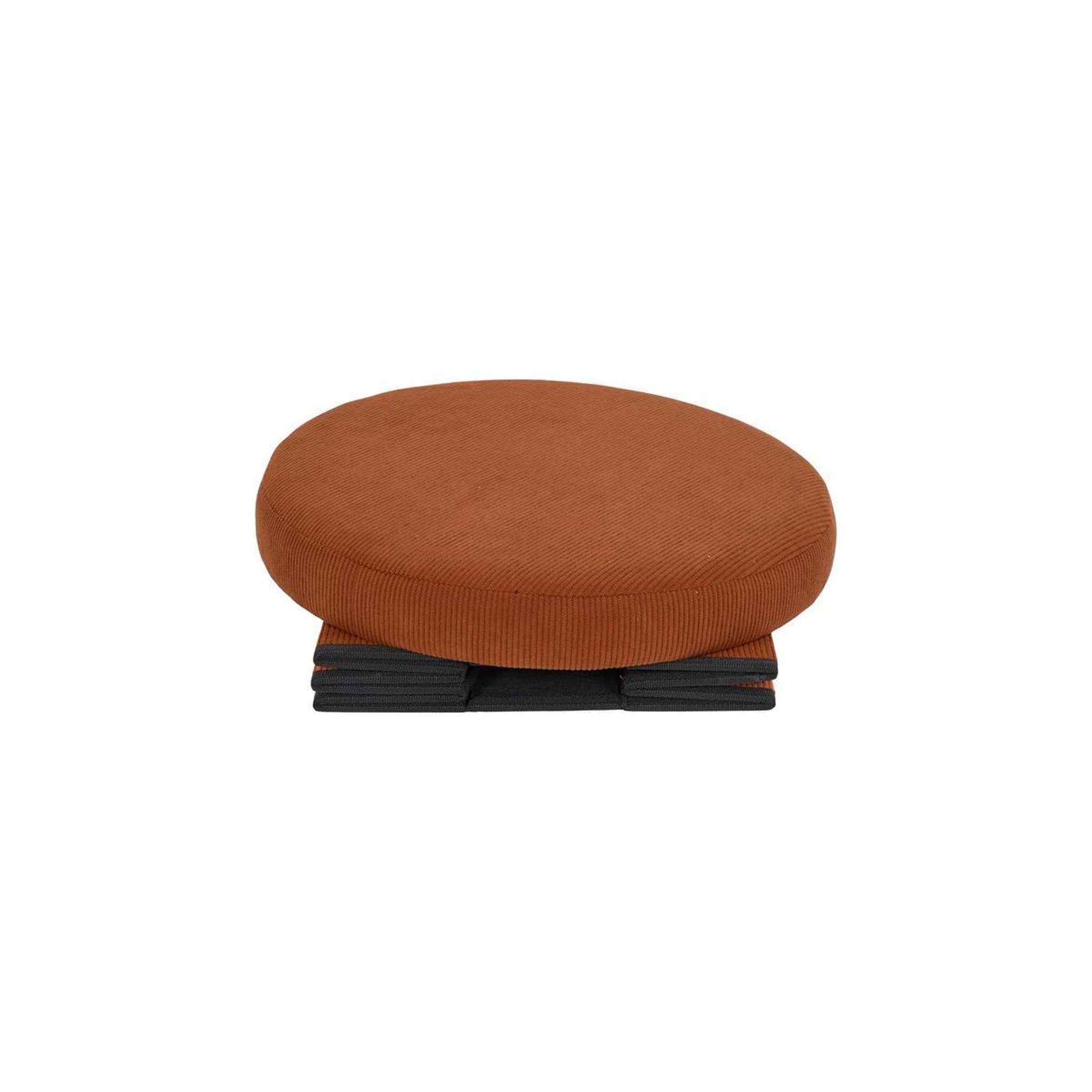 Voir la diapositive 4 : The Home Deco Factory Pouf coffre pliable côtelé  jules  38cm terracotta