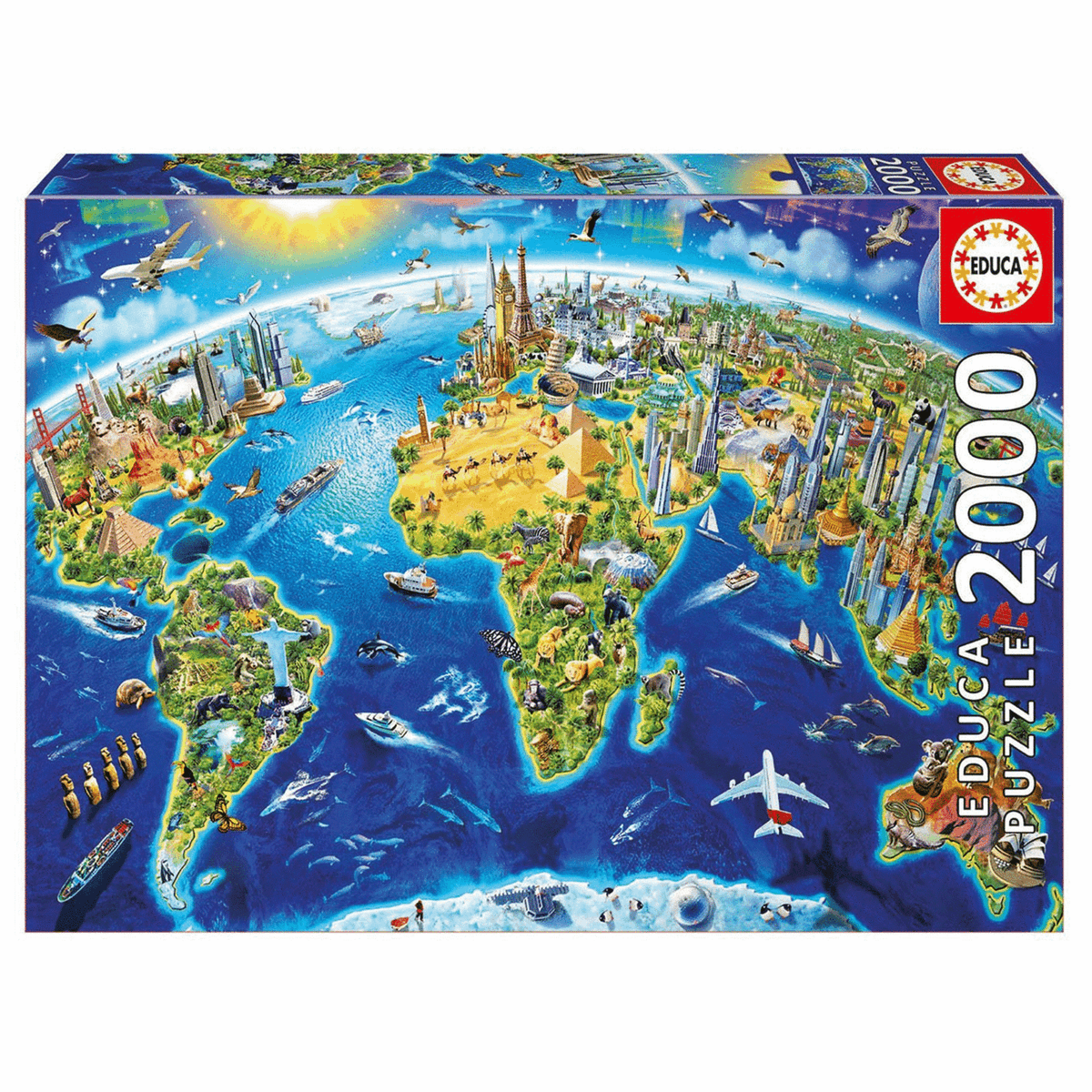 EDUCA Puzzle 2000 pièces :  symboles du monde