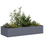 VIDAXL Jardiniere anthracite 200x80x40 cm acier