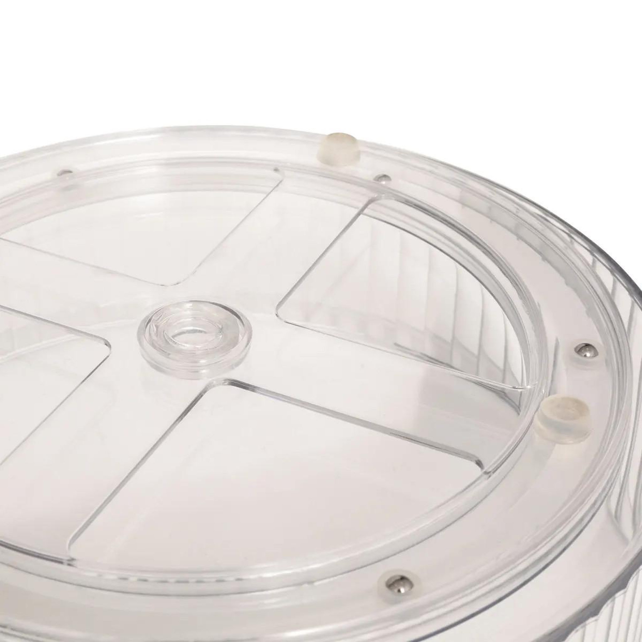 Voir la diapositive 2 : FIVE Plateau rotatif frigo  streaks  25cm transparent