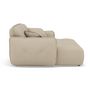 Voir la diapositive 3 : LISA DESIGN Thais - canapé droit 4 places avec double méridienne assise profonde en tissu texturé