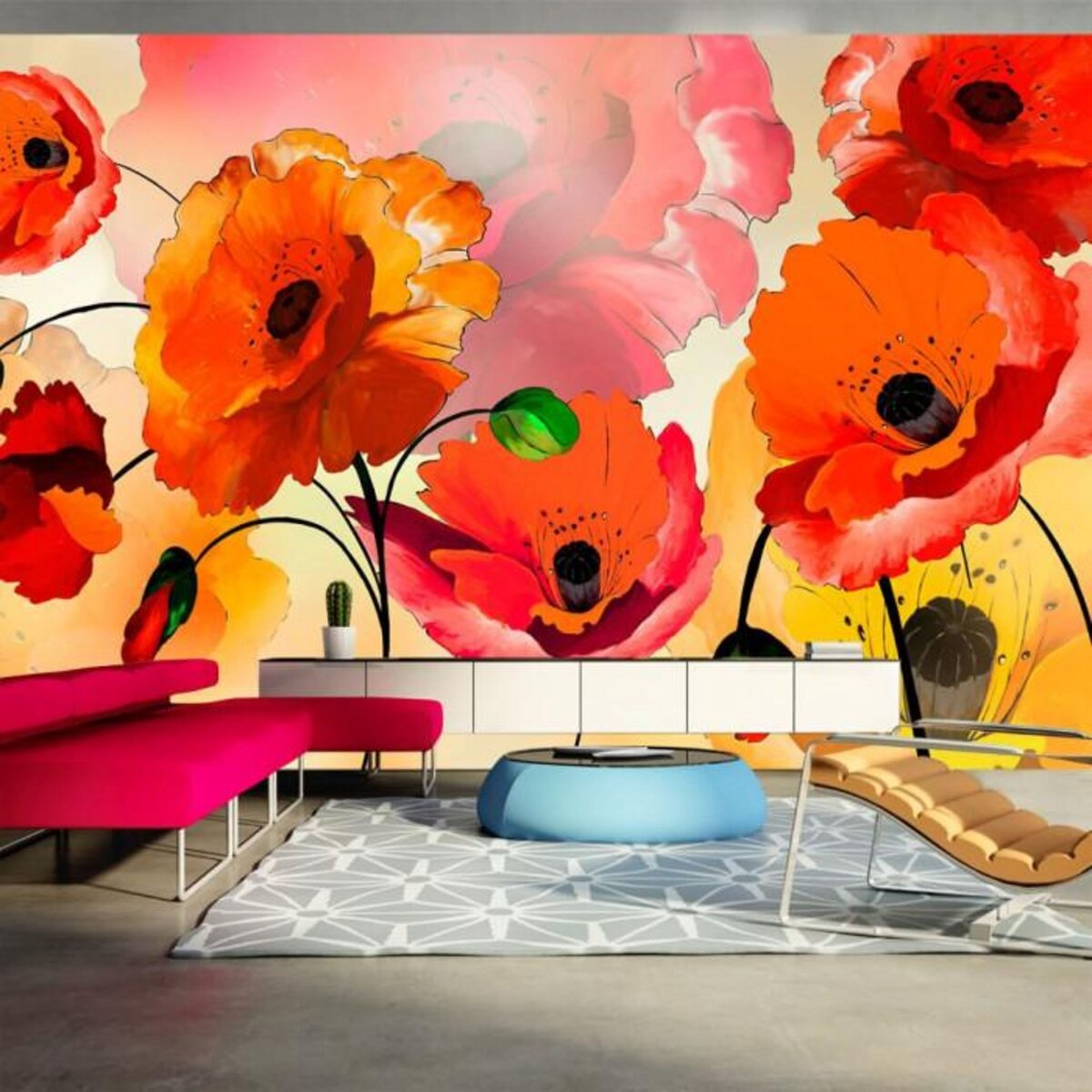 Paris Prix Papier Peint XXL  Velvet Poppies  280x500cm